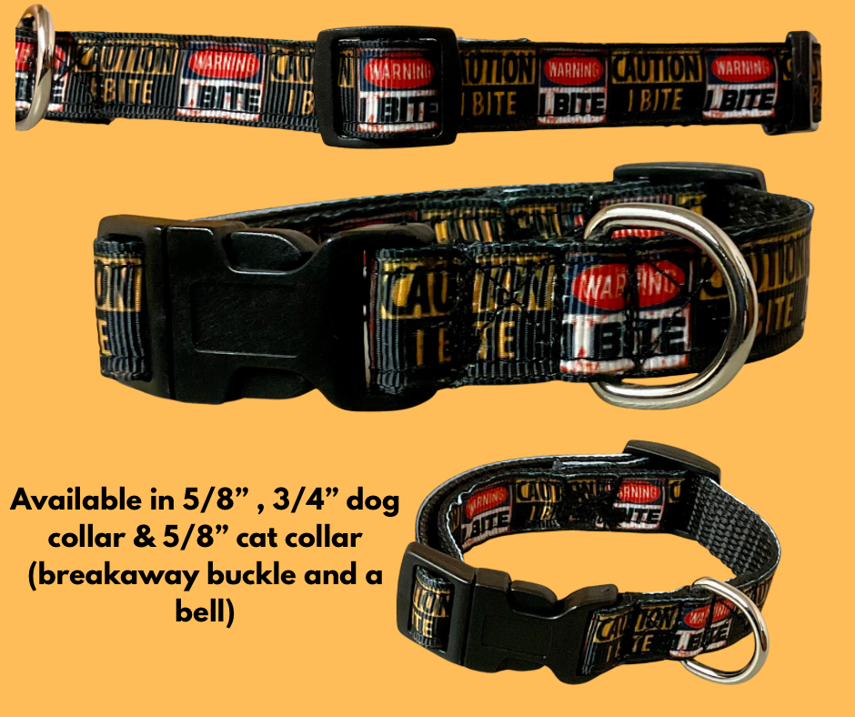 Little dog 5/8”or 3/4” Dog collar, harness, leash, 5/8” cat collar I bite